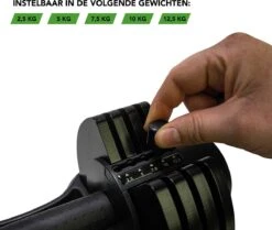 Tunturi Selector Dumbbell - Halterset - Dumbbell Set - Verstelbare Dumbbell - 12,5kg - Incl. Gratis Fitness App -FitForce Outlet Winkel 1200x1017 1