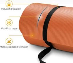 Sens Design Fitness Mat XL - Yogamat - 190x100x1.5 Cm - Oranje -FitForce Outlet Winkel 1200x1033 1
