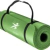 Siston Sport Fitnessmat – 183 Cm X 61 Cm X 1 Cm – Groen – Inclusief Draagtas En Extra Draagriem – Hoogwaardige NBR Trainingsmat - ANTI Slip Mat – 100% Huidvriendelijk & Duurzaam