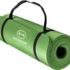 Yoga Mat Inclusief Draagtas En Extra Draagriem - 183 Cm X 61 Cm X 1.5 Cm - Anti Slip Fitnessmat - Fitness Mat Perfect Voor Pilates, Aerobics, Yoga - Fitness & Yoga Mat - Groen