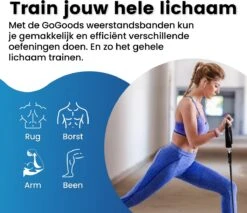 GoGoods® Resistance Band - 15-delige Weerstandsbanden Set - 70kg Totaal - Fitness Elastieken - Met Handvaten / Enkelbanden -FitForce Outlet Winkel 1200x1036 6