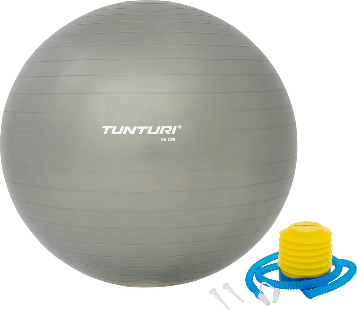 Tunturi Fitness Bal - Yoga Bal Inclusief Pomp - Pilates Bal - Zwangerschaps Bal - 55 Cm - Kleur: Zilver - Incl. Gratis Fitness App 1 Tunturi Fitness Bal - Yoga Bal Inclusief Pomp - Pilates Bal - Zwangerschaps Bal - 55 Cm - Kleur: Zilver - Incl. Gratis Fitness App