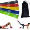 AJ-Sports Latex Weerstandsbanden - Booty Bands - Fitness Elastiek - Weerstandbanden - Set Van 5 Weerstandsbanden - 5 Verschillende Weerstanden - Resistance Band - Fitness Band - Fitness - Workout - Inclusief Draagtas
