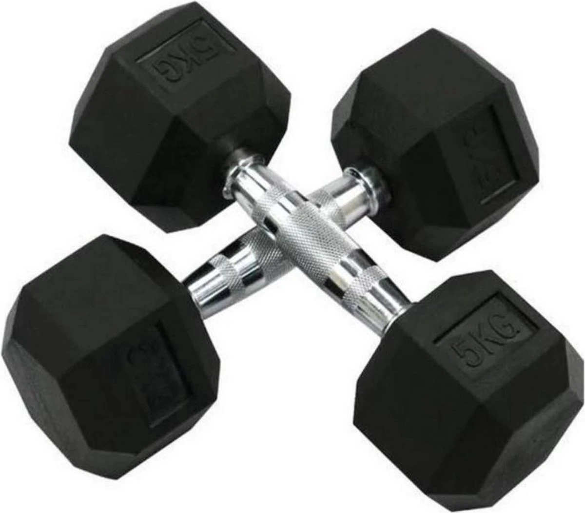 Active Panther Hexa Dumbbell Set - Professionele Gewichten - Halterset - Gewichten - 2 X 5 Kg - 10 Kg Totaal 5 Active Panther Hexa Dumbbell Set - Professionele Gewichten - Halterset - Gewichten - 2 X 5 Kg - 10 Kg Totaal - Afbeelding 5