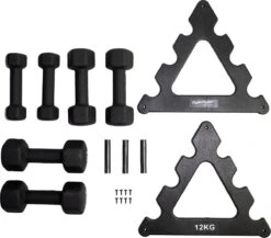 Tunturi Gewichten - Halterset - Dumbbell Set - Neopreen Dummbbells - 1 T/m 3kg - 3 Paar - Incl. Gratis Fitness App -FitForce Outlet Winkel 1200x1054 1