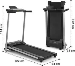 Klarfit Treado Active Loopband - 10 Km/h - 1PK - 36 X 100 Cm - Bluetooth - Trainingscomputer Met Tablethouder - Touch-display -FitForce Outlet Winkel 1200x1057