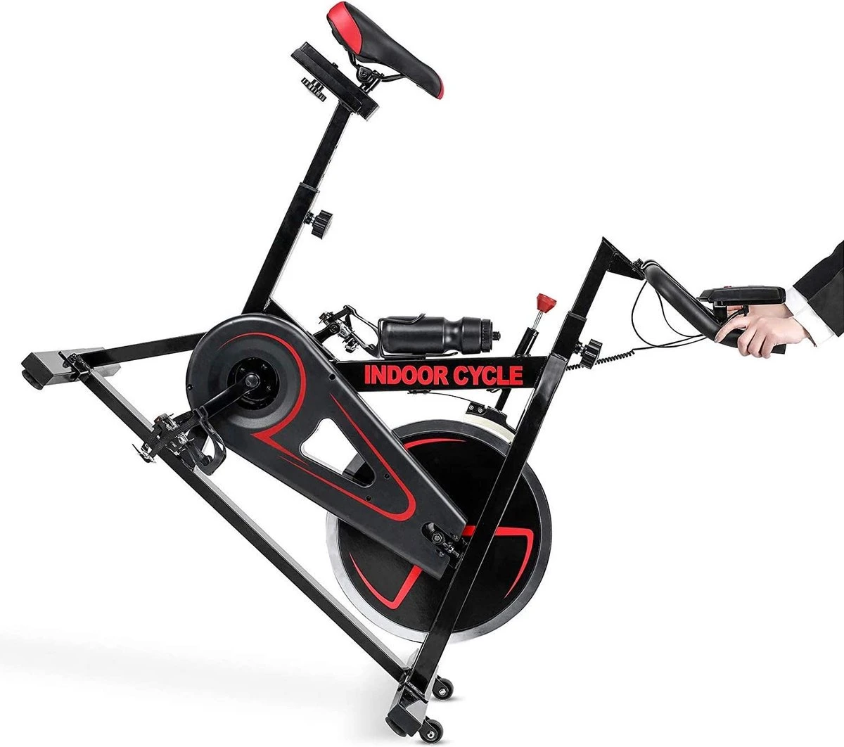 Trend24 Hometrainer - Hometrainer Fiets - Spinningfiets - Spinning - Max 120 KG - Zwart 5 Trend24 Hometrainer - Hometrainer Fiets - Spinningfiets - Spinning - Max 120 KG - Zwart - Afbeelding 5