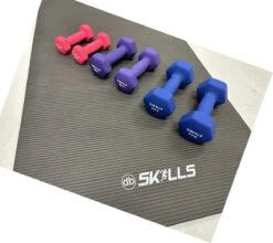 Dumbbell Set Bestaat Uit Een Set Van 1 Kg Een Set Van 2kg En Een Set Van 3kg - Totaal Set Van 6 Dumbbells Met Een Totaal Gewicht Van 12 Kg.
