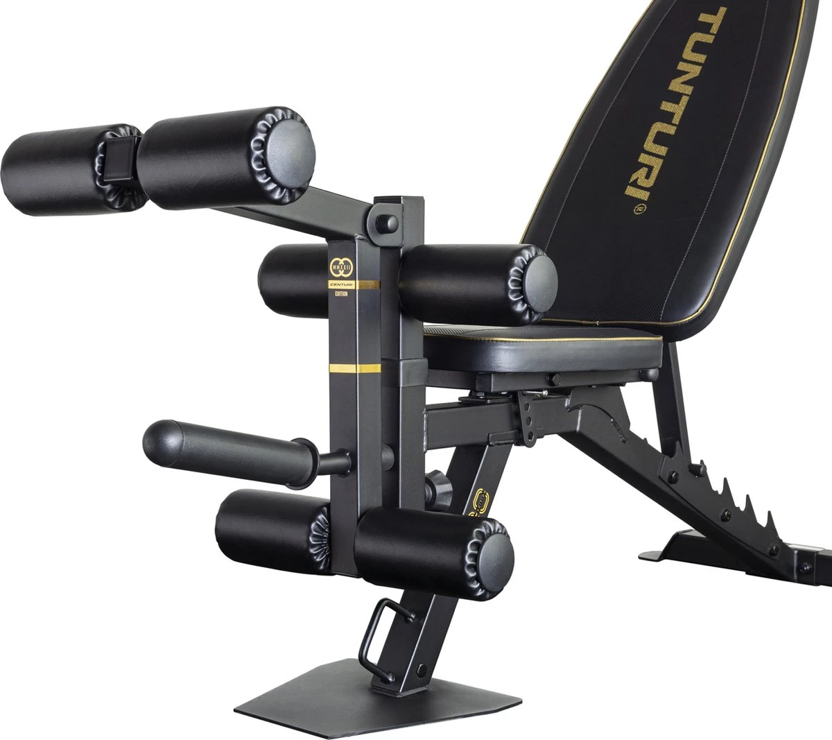 Tunturi Centuri UB100 Halterbank Verstelbaar - Fitnessbank Belastbaar Tot 200kg - Trainingsbank, Buikspierbank & Leg Extension In één 2 Tunturi Centuri UB100 Halterbank Verstelbaar - Fitnessbank Belastbaar Tot 200kg - Trainingsbank, Buikspierbank & Leg Extension In één - Afbeelding 2