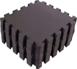 Sens Design Fitness Mat - 18 Stuks Fitness Tegels - 30x30x1 Cm - Zwart