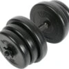 Dumbell - Dumbells Set - 20 Kg - 25 Mm - Kunststof - Zwart