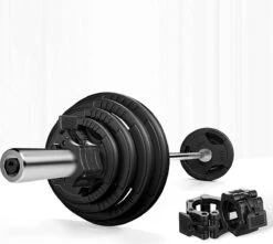 MJ Sports Premium Jaw Collar Set - Haltersluitingen - Halterklemmen - Halterstangsluiting - Jaw Collars - Olympic Barbell - Fitness - Set Van 2 - 50mm - Zwart -FitForce Outlet Winkel 1200x1076