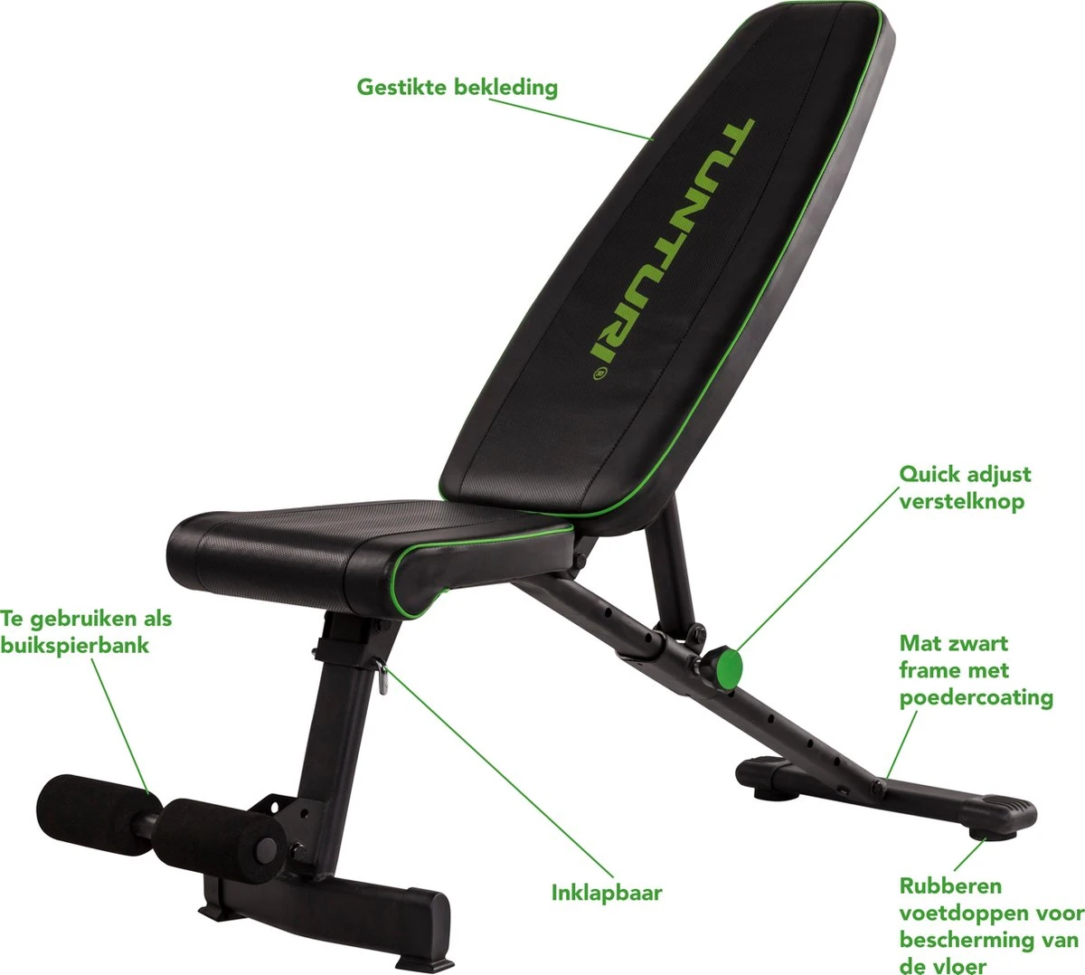 Tunturi UB20 Utility Fitnessbank - Halterbank - Trainingsbank - Buikspierbank - Verstelbaar - Incl. Gratis Tunturi Training App 9 Tunturi UB20 Utility Fitnessbank - Halterbank - Trainingsbank - Buikspierbank - Verstelbaar - Incl. Gratis Tunturi Training App - Afbeelding 9