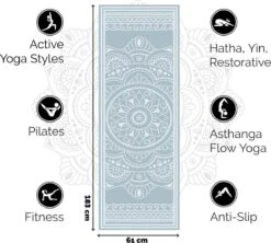 Love Generation ● Design Yoga Mat ● Fitness Mat ● MagicCarpet Print ● Mint -FitForce Outlet Winkel 1200x1079 2