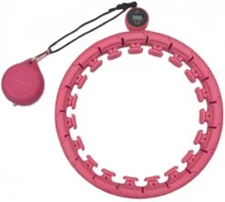Innovision Hoela Hoep - Met Calorieteller En Gewicht - Fitness Hoelahoep - 1 KG - Voor Volwassenen En Beginners - Roze