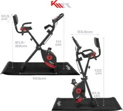 KM-Fit Hometrainer, Fitnessfiets, Opvouwbare Fitnessfiets, Tot 100kg 19 KM-Fit Hometrainer, Fitnessfiets, Opvouwbare Fitnessfiets, Tot 100kg -FitForce Outlet Winkel 1200x1081 5