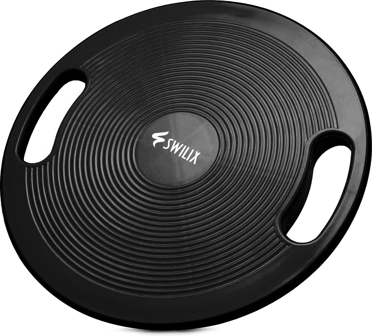 Swilix ® Balance Board - Balansbord Ø40 Cm - Balanstrainer Met 2 Handgrepen - Zwart 1 Swilix ® Balance Board - Balansbord Ø40 Cm - Balanstrainer Met 2 Handgrepen - Zwart