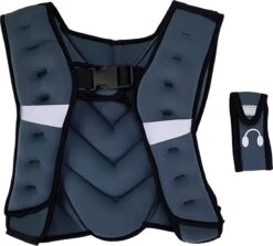 Tunturi Gewichstvest - Gewichtvest - Weight Vest - Gewichtsvest Hardlopen - Verstelbaar - 5kg - Grijs -FitForce Outlet Winkel 1200x1085