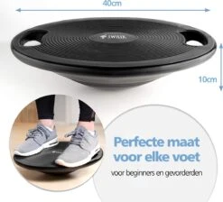 Swilix ® Balance Board - Balansbord Ø40 Cm - Balanstrainer Met 2 Handgrepen - Zwart 15 Swilix ® Balance Board - Balansbord Ø40 Cm - Balanstrainer Met 2 Handgrepen - Zwart -FitForce Outlet Winkel 1200x1086 2