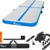 KM-Fit Gymnastiekmat Opblaasbare Airtrack Fitness Sport Gym Mat 3 M Blauw