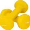 Tunturi Dumbbell Set - 2 X 1,5 Kg - Vinyl - Geel - Incl. Gratis Fitness App