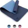 A-FTNSS Yoga Mat | Blauw & Licht Blauw | 7mm | Anti-Slip | Optimale Grip | Sterke Yoga Mat | Makkelijk Schoon Te Houden