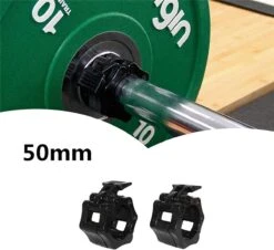 MJ Sports Premium Jaw Collar Set - Haltersluitingen - Halterklemmen - Halterstangsluiting - Jaw Collars - Olympic Barbell - Fitness - Set Van 2 - 50mm - Zwart -FitForce Outlet Winkel 1200x1099