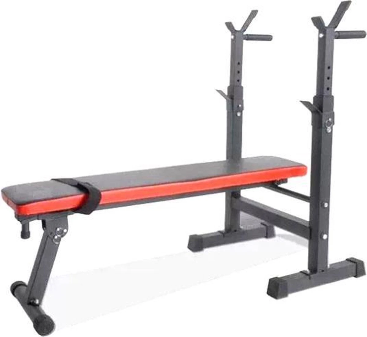 Merkloos Halterbank Trainingsbank - Rood / Zwart - Max. 200 Kg 1 Merkloos Halterbank Trainingsbank - Rood / Zwart - Max. 200 Kg