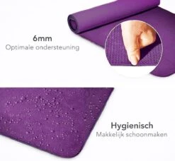 Eco Yoga Mat - Inclusief Draagriem - Fitness Mat Anti Slip - Extra Dik (6 Mm) - 183 X 61 X 0,6 Cm - Paars - Diverse Kleuren - Hoge Korting -FitForce Outlet Winkel 1200x1108 3