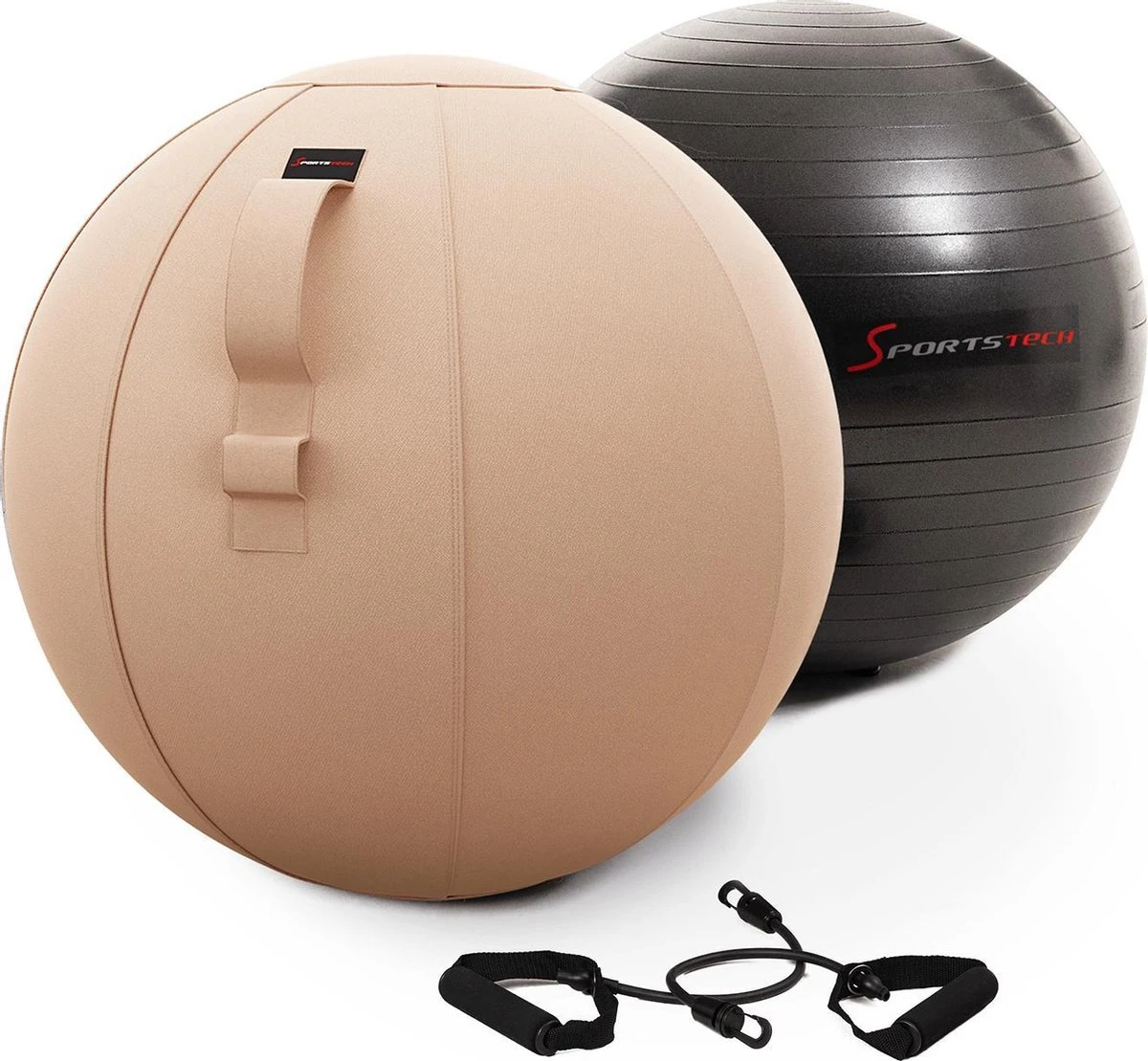 Sportstech Fitnessbal - Zitbal - Ergnomisch Voor Yoga, Pilates, Zwangerschap & Homegym - YOBA100 1 Sportstech Fitnessbal - Zitbal - Ergnomisch Voor Yoga, Pilates, Zwangerschap & Homegym - YOBA100