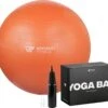 Rockerz Fitness® - Yoga Bal Inclusief Pomp - Pilates Bal - Fitness Bal - Zwangerschapsbal - Goede Houding Bij Het Thuiswerken - 75 Cm - Kleur: Oranje