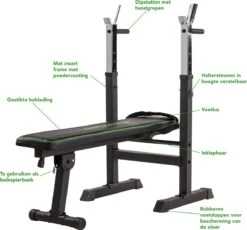Tunturi WB20 Halterbank - Fitnessbank - Trainingsbank - Utility Bench - Opklapbaar - Bankdrukbank - Kleur: Zwart -FitForce Outlet Winkel 1200x1116 1