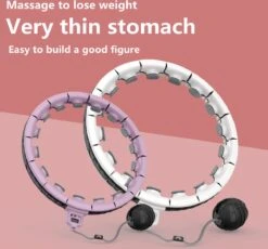 Merkloos Verstelbare Fitness Hoelahoep - Hoelahoep - Weighted Hula Hoop - Volwassenen Hoelahoeps - Wit - 2 Kg -FitForce Outlet Winkel 1200x1119