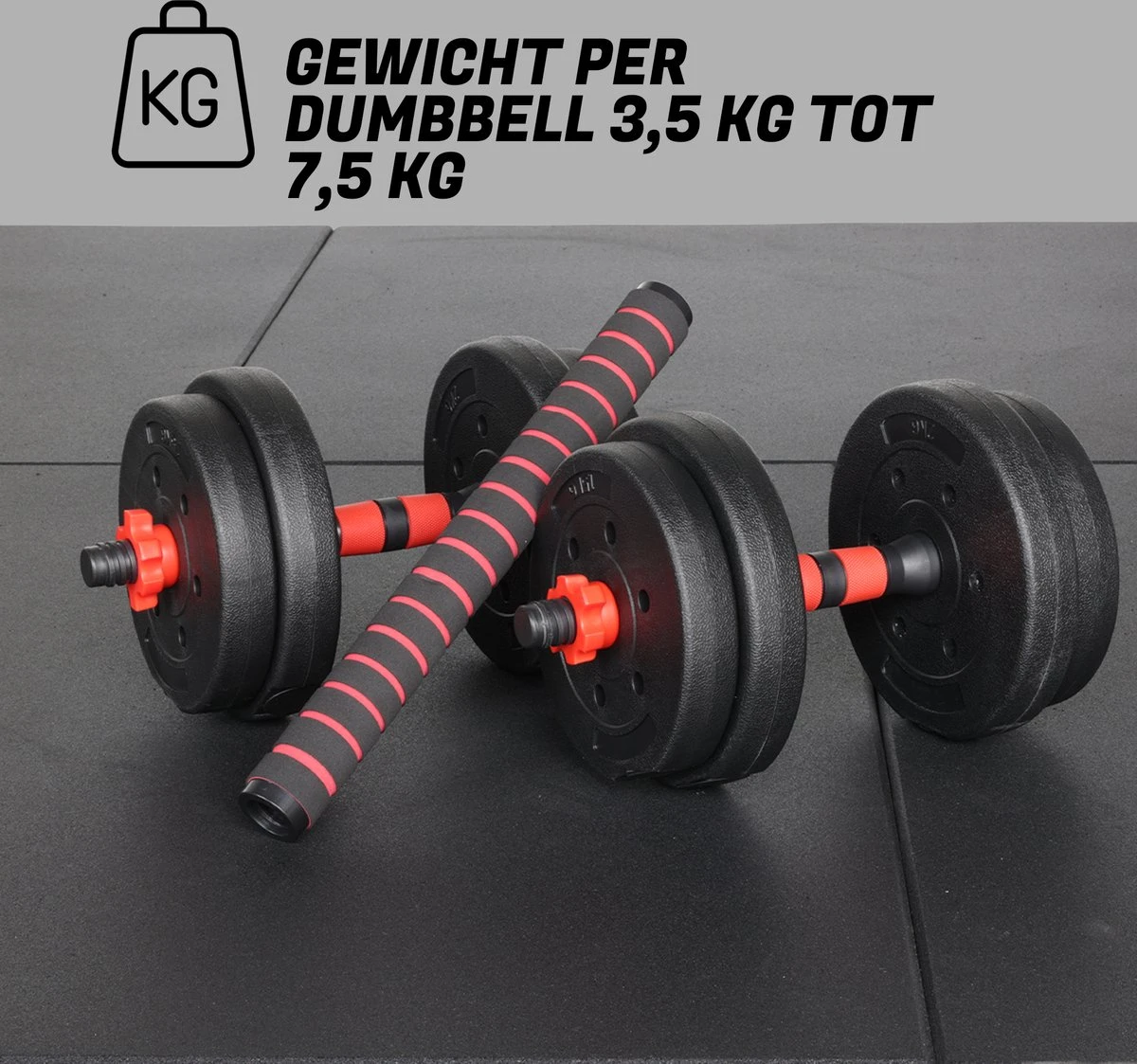 ForzaFit Halterset 15kg - Dumbbelset - Barbell Halterstang Met Gewichten - Fitness Stang - Zwart 2 ForzaFit Halterset 15kg - Dumbbelset - Barbell Halterstang Met Gewichten - Fitness Stang - Zwart - Afbeelding 2