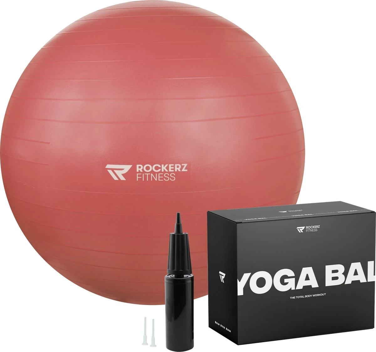 Rockerz Fitness® - Yoga Bal Inclusief Pomp - Pilates Bal - Fitness Bal - Zwangerschapsbal - Goede Houding Bij Het Thuiswerken - 65 Cm - Kleur: Rose Gold 1 Rockerz Fitness® - Yoga Bal Inclusief Pomp - Pilates Bal - Fitness Bal - Zwangerschapsbal - Goede Houding Bij Het Thuiswerken - 65 Cm - Kleur: Rose Gold
