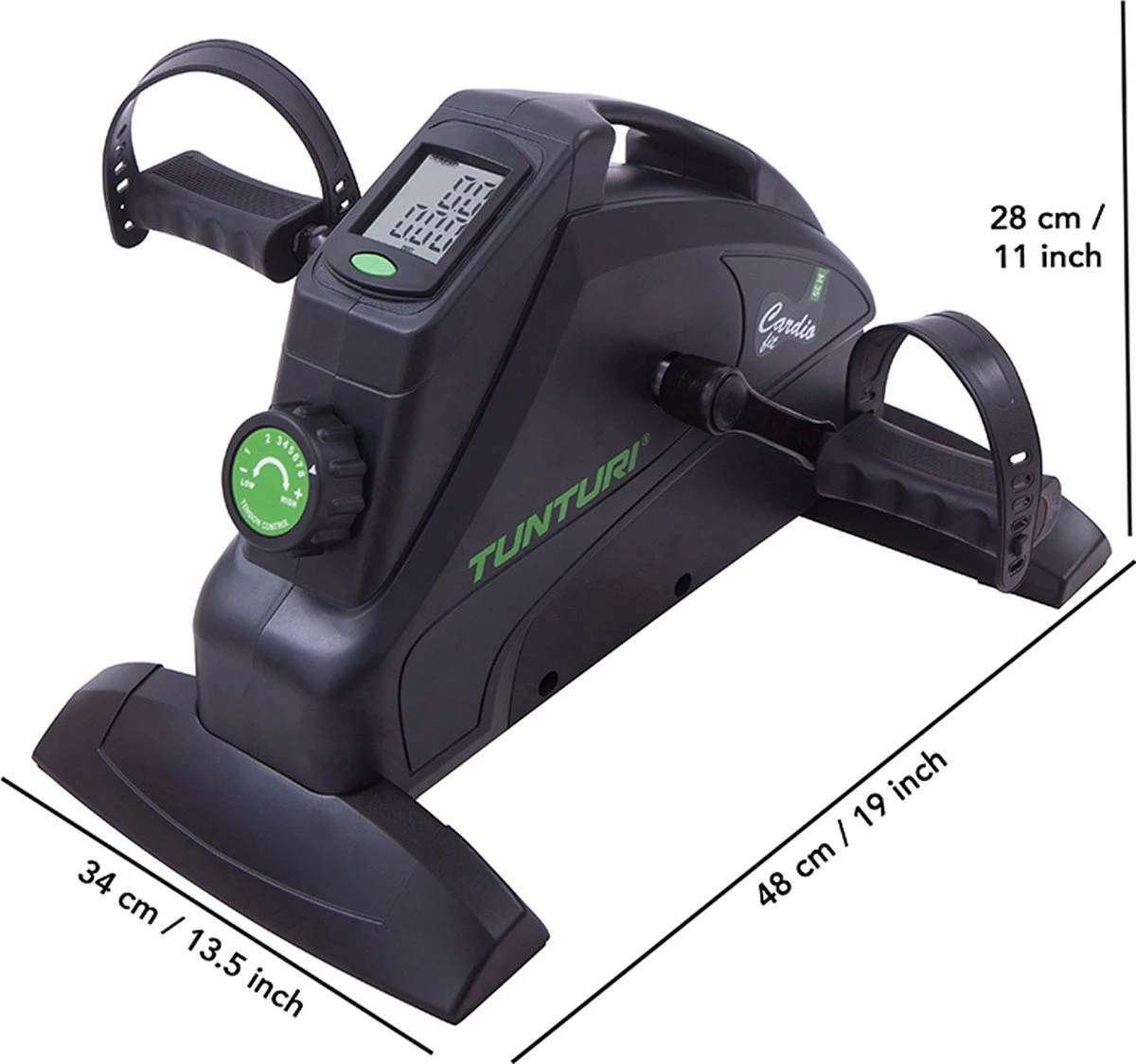 Tunturi Cardio Fit M35 Stoelfiets - Hometrainer - Minibike Met Instelbare Weerstand - Fietstrainer Magnetisch Geremd - Bureaufiets 7 Tunturi Cardio Fit M35 Stoelfiets - Hometrainer - Minibike Met Instelbare Weerstand - Fietstrainer Magnetisch Geremd - Bureaufiets - Afbeelding 7