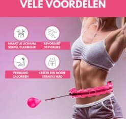 Hula Hoop Fitness - Met Gewicht - Hoepel Fitness - Volwassenen & Kinderen - Roze - Afvallen - Afslanken -FitForce Outlet Winkel 1200x1130 2