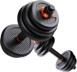 Active Panther Dumbbell Set 40 Kg - Zwart/Oranje Verstelbare Halter, Dumbbell & Kettlebell Stang 40 Kg Totaal -FitForce Outlet Winkel 1200x1130