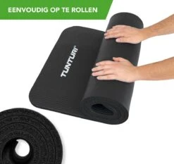 Tunturi Fitnessmat - Yogamat - Sportmat Gemaakt Van Zacht NBR Materiaal - 180 X 60 X 1,5cm - Zwart - Incl. Gratis Fitness App -FitForce Outlet Winkel 1200x1131 7