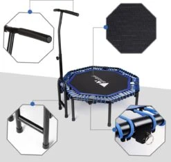 FOXSPORT Trampoline - Jump - Fitness - Volwassene Of Kindertrampoline - Fitness Trampoline Met Handvat - Mini Trampoline - Kleine Trampoline - Sport Trampoline - Inclusief Handgrip - Fitnesstrampolines - 119 Cm -FitForce Outlet Winkel 1200x1136 10