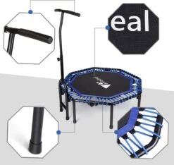 FOXSPORT Trampoline - Jump - Fitness - Volwassene Of Kindertrampoline - Fitness Trampoline Met Handvat - Mini Trampoline - Kleine Trampoline - Sport Trampoline - Inclusief Handgrip - Fitnesstrampolines - 119 Cm -FitForce Outlet Winkel 1200x1136 9