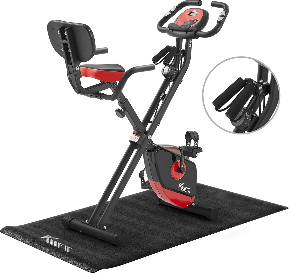KM-Fit Hometrainer, Fitnessfiets, Opvouwbare Fitnessfiets, Tot 100kg 1 KM-Fit Hometrainer, Fitnessfiets, Opvouwbare Fitnessfiets, Tot 100kg