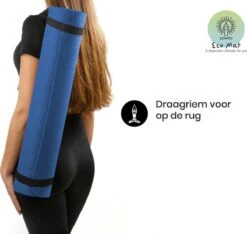 Eco Yoga Mat - Inclusief Draagriem - Fitness Mat Anti Slip - Extra Dik (6 Mm) - 183 X 61 X 0,6 Cm - Donker Blauw - Diverse Kleuren - Hoge Korting -FitForce Outlet Winkel 1200x1138 12