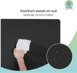 Eco Yoga Mat - Inclusief Draagriem - Anti Slip - Extra Dik (6 Mm) - 183 X 61 X 0,6 Cm - Zwart/Groen - Diverse Kleuren -FitForce Outlet Winkel 1200x1140 9