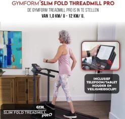 Gymform Slim Fold PRO - Loopband Inklapbaar - Opvouwbaar - Wandelband - LCD Display - Met Hartslagmeter -FitForce Outlet Winkel 1200x1143 3