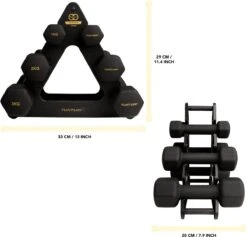 Tunturi Gewichten Centuri - Halterset - Dumbbell Set - Neopreen Dummbbells - 1 T/m 3kg - 3 Paar - Incl. Gratis Fitness App 11 Tunturi Gewichten Centuri - Halterset - Dumbbell Set - Neopreen Dummbbells - 1 T/m 3kg - 3 Paar - Incl. Gratis Fitness App -FitForce Outlet Winkel 1200x1150