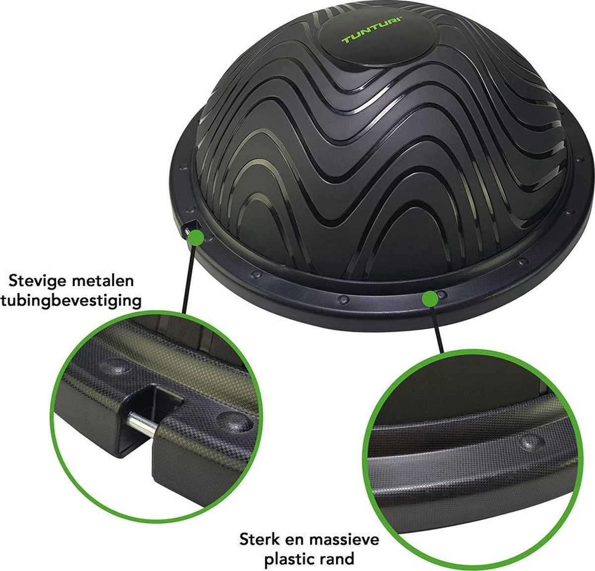 Tunturi Balanstrainer Pro Met Handvatten - Balanskussen Met Resistance Band Set - Balansbal Incl. Meegeleverde Voetpomp - Incl. Gratis Fitness App 6 Tunturi Balanstrainer Pro Met Handvatten - Balanskussen Met Resistance Band Set - Balansbal Incl. Meegeleverde Voetpomp - Incl. Gratis Fitness App - Afbeelding 6