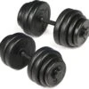 Physionics® Dumbells Halterset 2 X 15 KG (30 Kg) - Verstelbaar - 16 Losse Gewichten