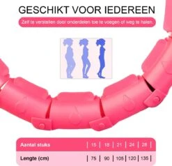 Belenthi Verstelbare Fitness Hoelahoep Met Gewicht - Voor Volwassenen En Kinderen - Weighted Hula Hoop - Smart Hoepel - Roze -FitForce Outlet Winkel 1200x1158 2