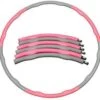 Merkloos Weight Hoop Original - Fitness Hoelahoep - Met DVD - 1.2 Kg - Ø 100 Cm - Roze/Grijs